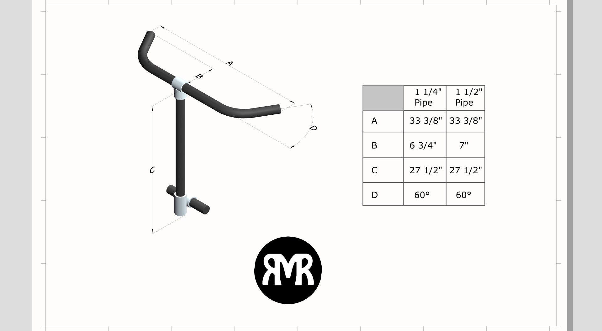RMR Angler Thigh Brace/Lean Bar