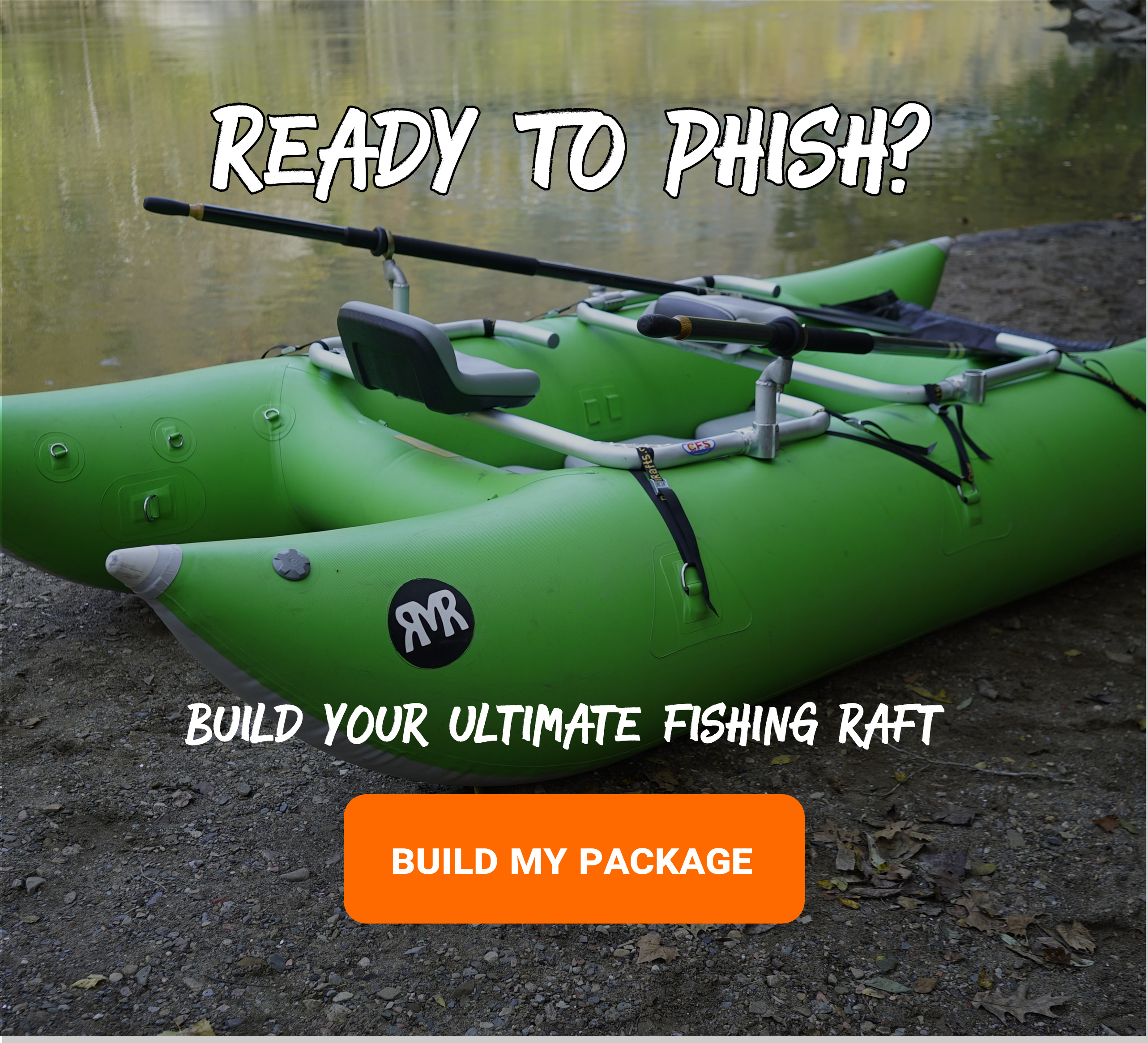 RMR Angler CF-140 CatPhish Cataraft and Frame Fishing Package