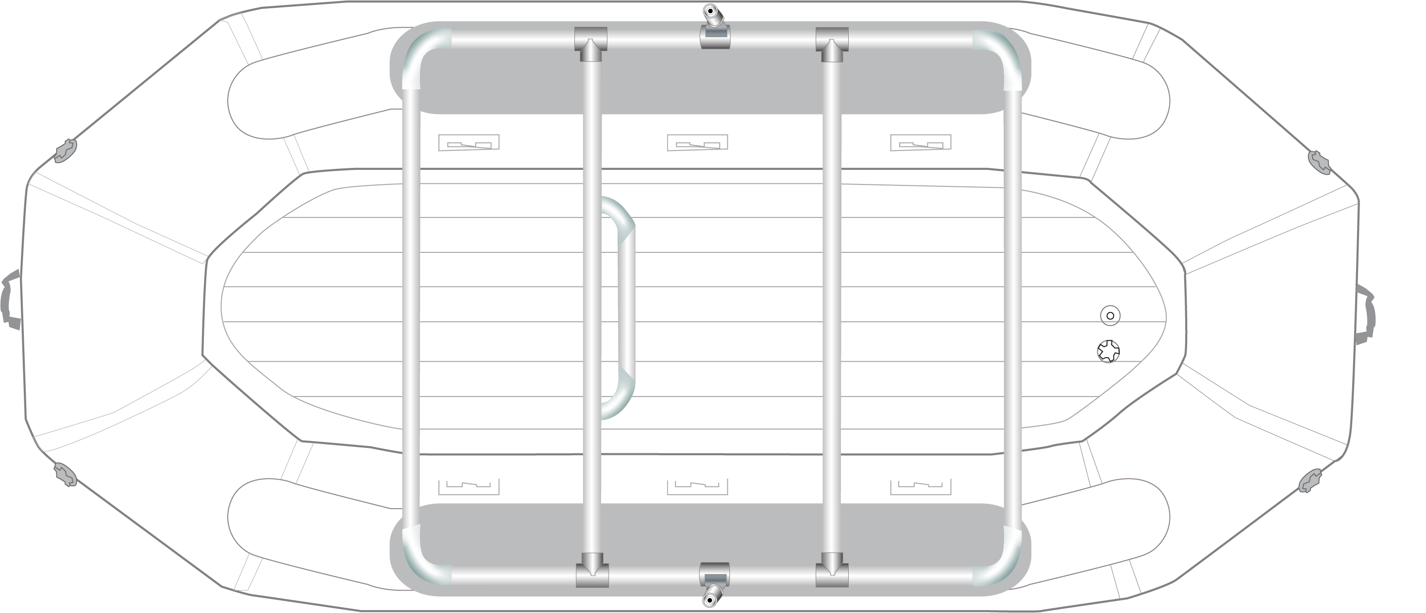 3 Bay Raft Frame Rmr RMR 3-Bay Frame for 12' SB/SBDS – Rocky Mountain Rafts