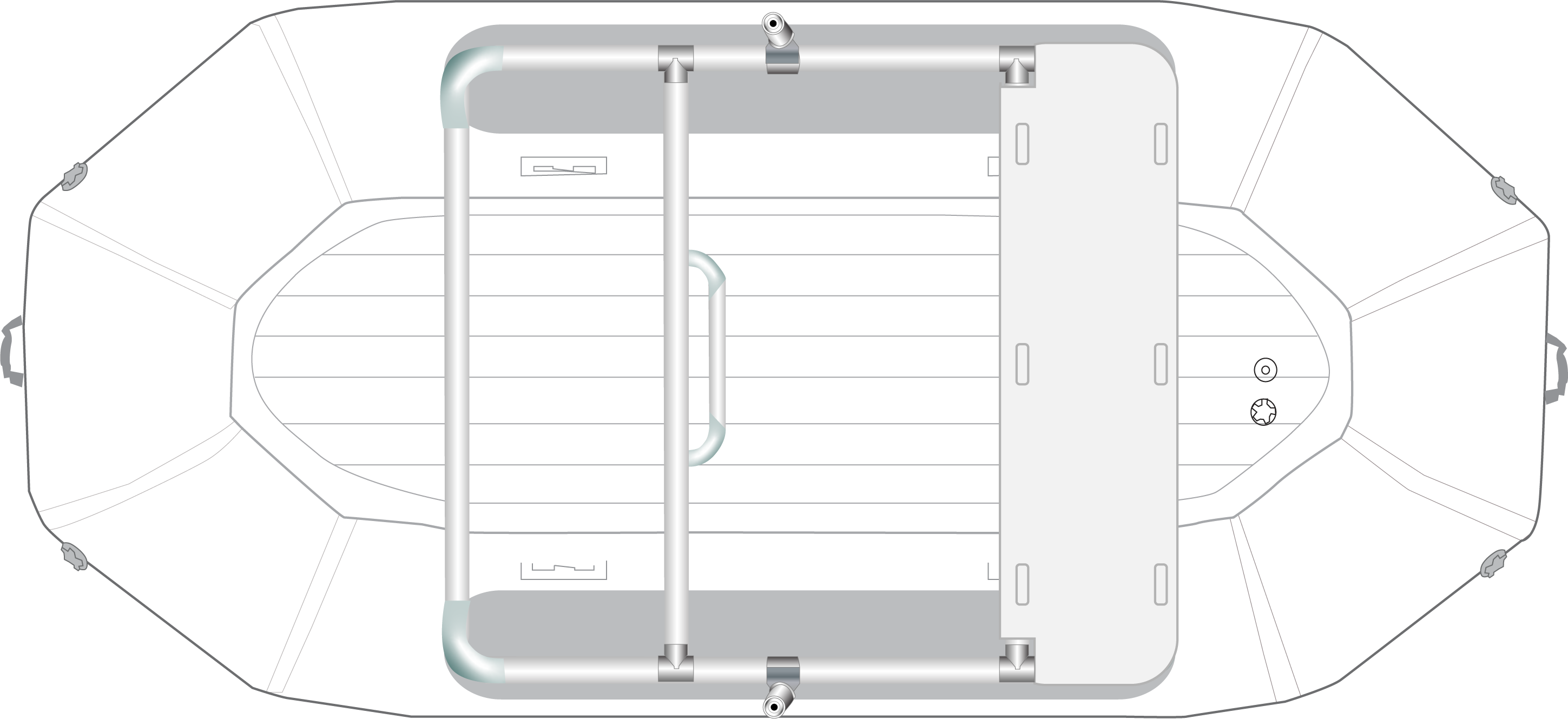 3 Bay Raft Frame Rmr RMR 3-Bay Frame with Poly Deck for Storm – Rocky Mountain Rafts