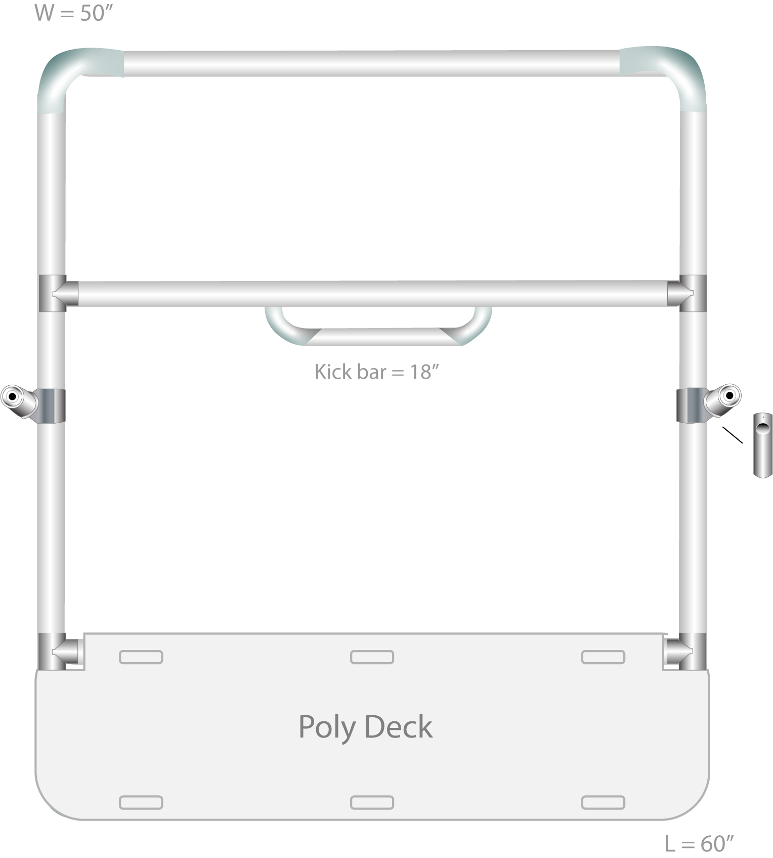 3 Bay Raft Frame Rmr RMR 3-Bay Frame with Poly Deck for Storm – Rocky Mountain Rafts